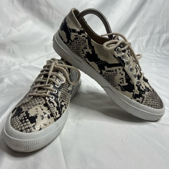 Superga faux snakeskin sneakers size women’s 8 1/2 - Picture 1 of 7